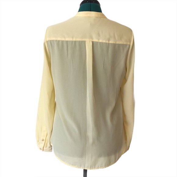 Cynthia Rowley Yellow & White Polka Dot Blouse, M - Picture 4 of 15
